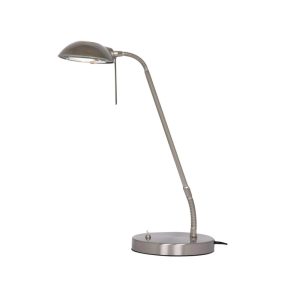 Metis adjustable table or desk reading lamp in antique chrome main image