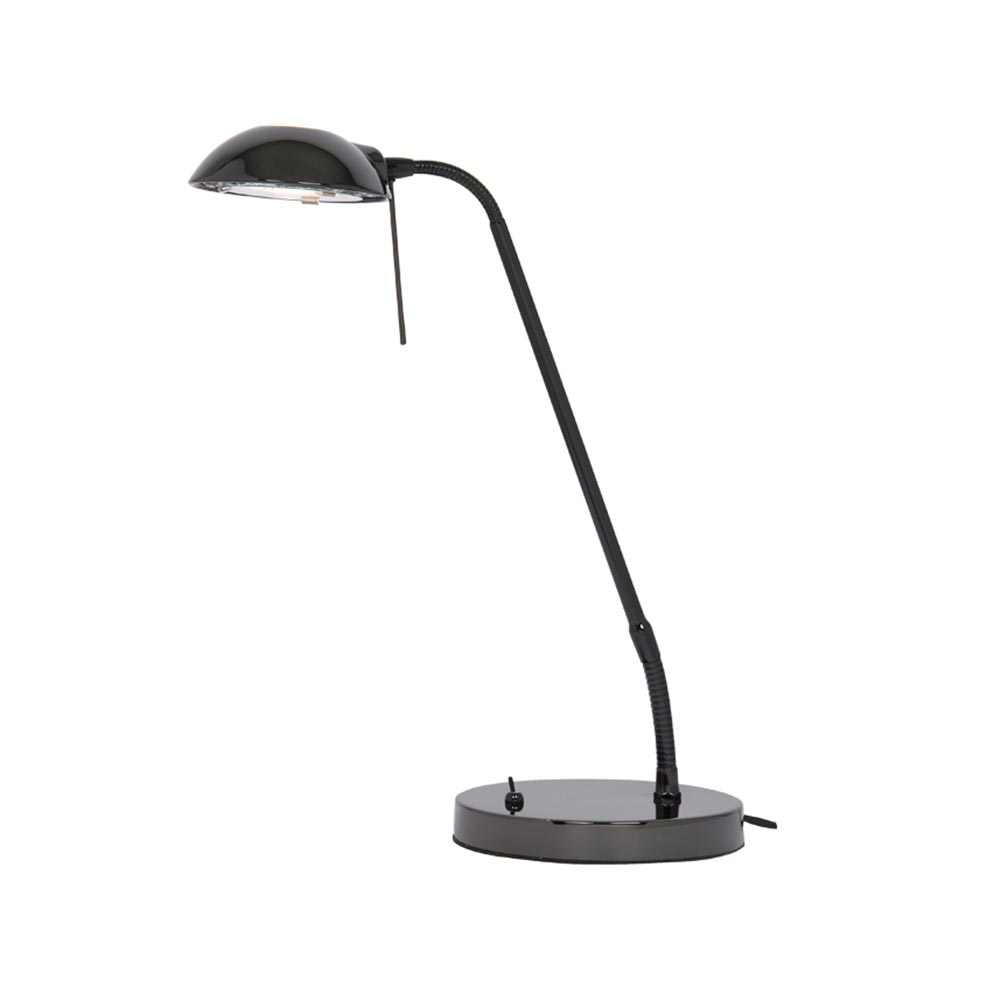 Metis Adjustable Table / Desk Reading Lamp Black Chrome