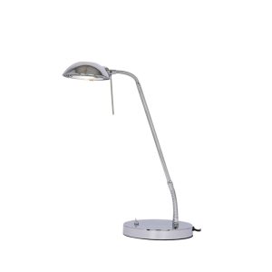 Metis adjustable table or desk reading lamp in polished chrome main image
