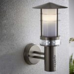Pagoda Outdoor PIR Sensor Wall Light Stainless Steel
