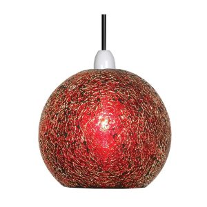 Faro ceiling lamp shade in red mosaic glass main image
