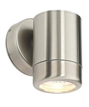 Atlantis outdoor downward wall light in brushed 316 stainless steel