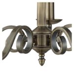 Richmond Traditional Antique Brass 5 Light Dual Mount Chandelier