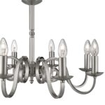 Richmond 8 Light Dual Mount Chandelier Satin Silver
