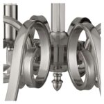 Richmond 8 Light Dual Mount Chandelier Satin Silver