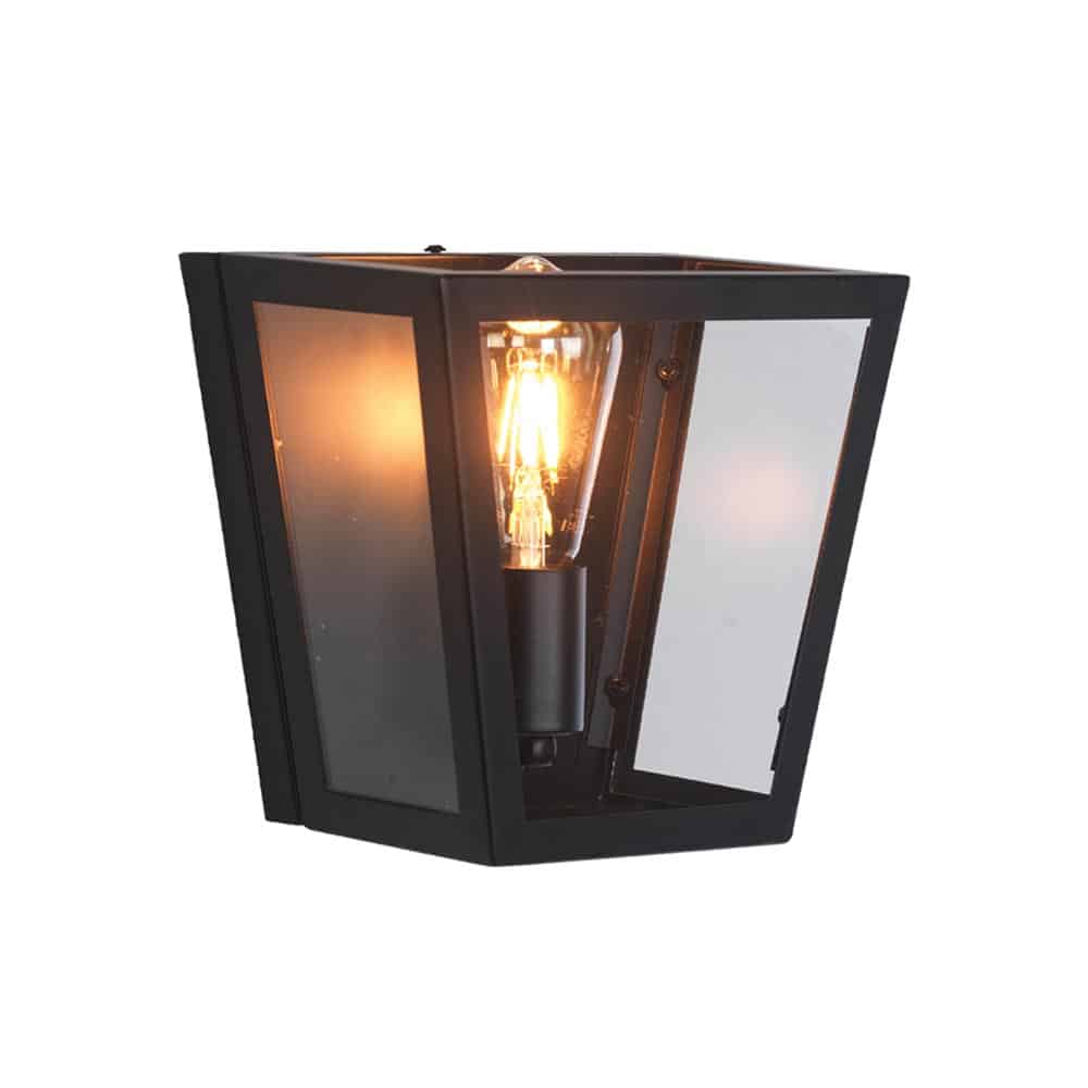 Riga Single Wall Light Matte Black Industrial Style