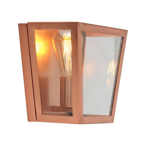 Riga single wall light in satin copper main image