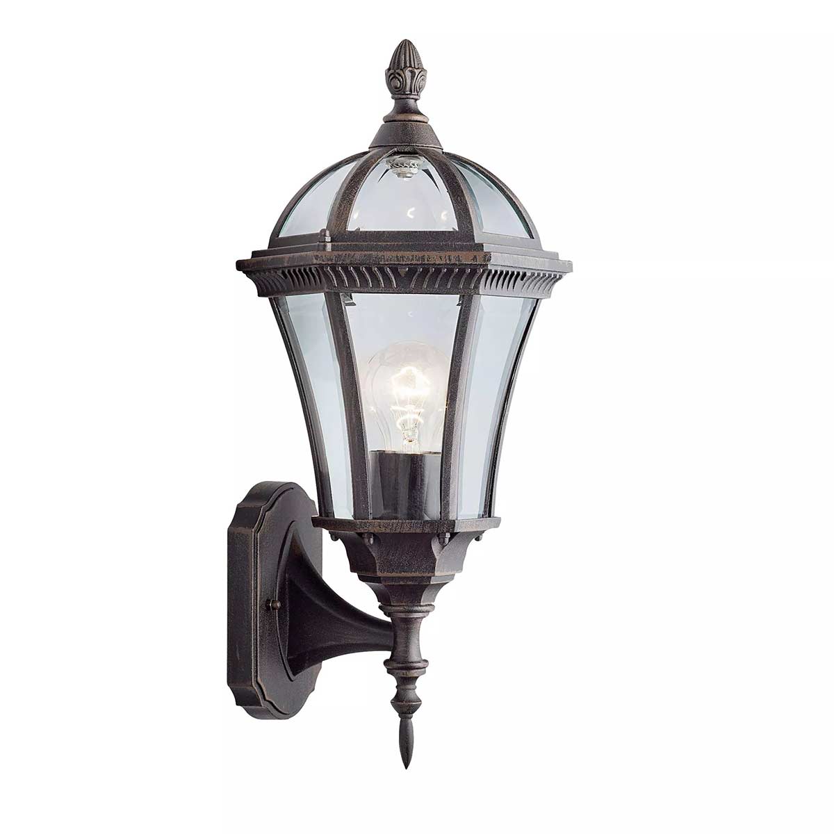 Capri Rustic Outdoor Wall Upward Lantern