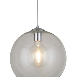Balls 1 Light 30cm Round Clear Glass Ceiling Pendant Polished Chrome