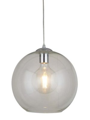 Balls 1 light 30cm round clear glass ceiling pendant
