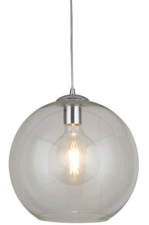 Balls 1 light 35cm round large clear glass ceiling pendant