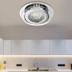 Vesta LED Crystal Centre Flush Fitting Ceiling Light Chrome