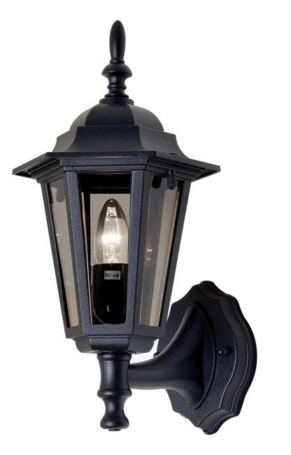 Haxby Traditional Black Outdoor Upward Wall Lantern