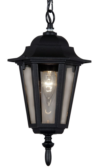 Traditional Black Hanging Porch Lantern Haxby