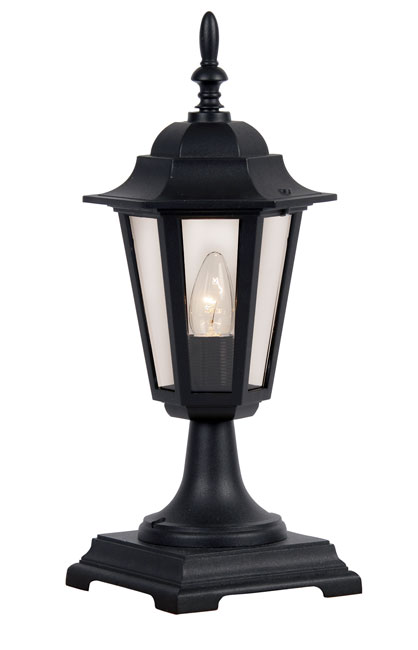 Traditional Black Outdoor Post Light Haxby