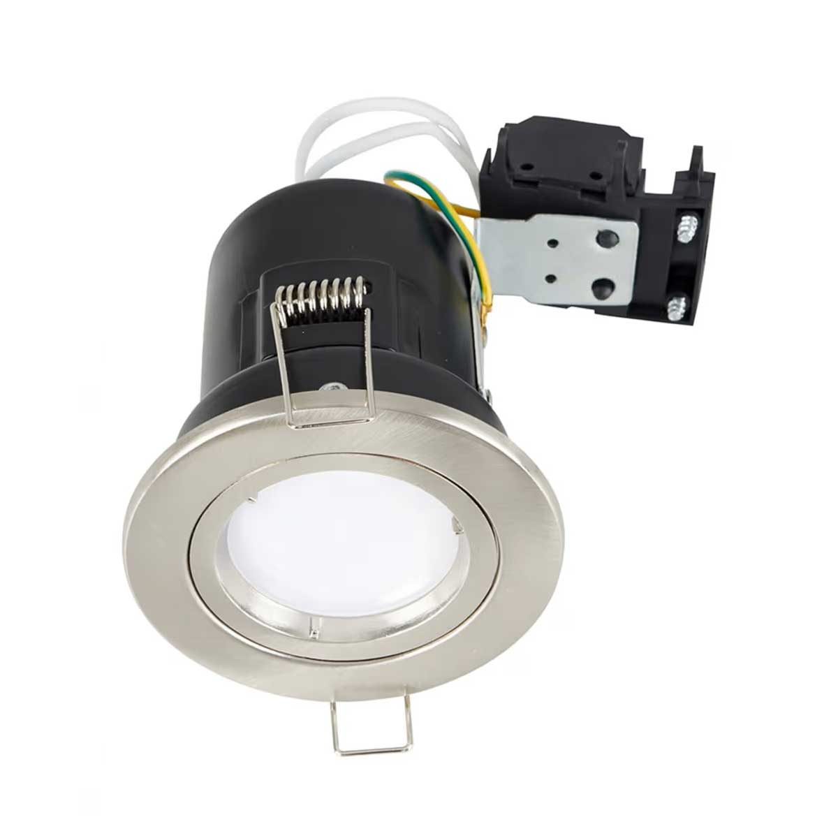 Die Cast Twist Lock Fire Rated GU10 Recessed Downlight Satin Nickel