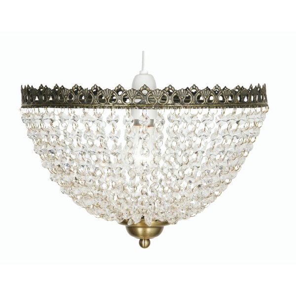 Ekon Antique Brass Glass Bead Ceiling Lamp Shade