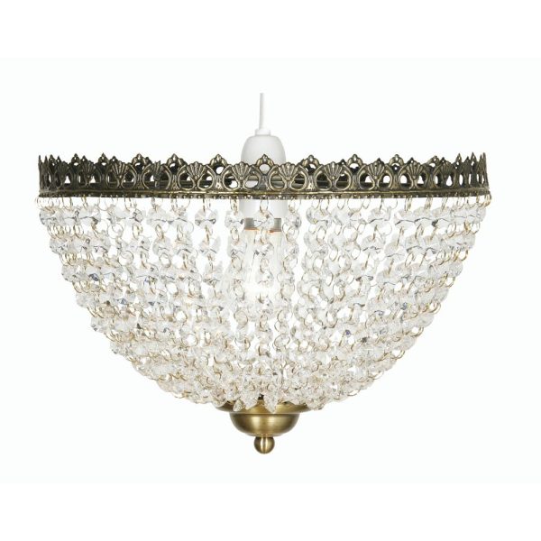 Ekon ceiling lamp shade up lighter in antique brass main image