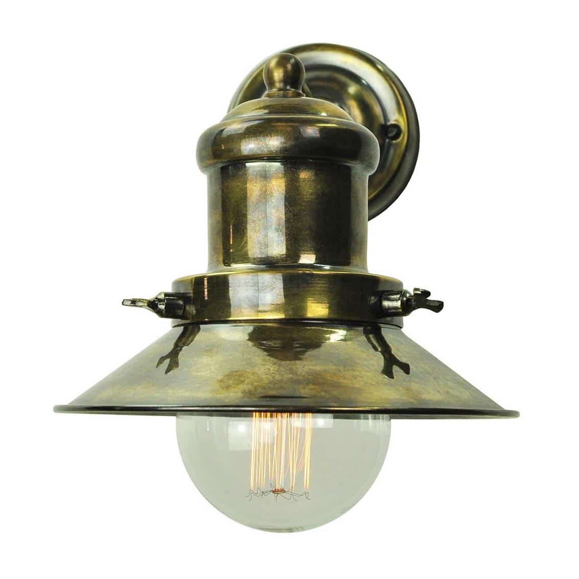 Edison Small Vintage Style 1 Lamp Wall Light Solid Antique Brass