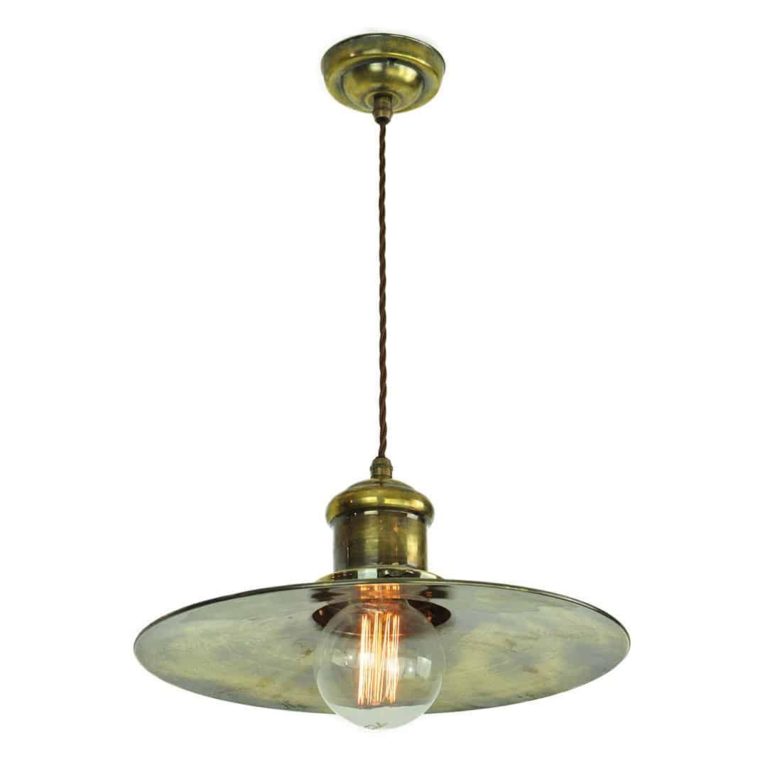 Edison Vintage Industrial Large Pendant Light Solid Antique Brass