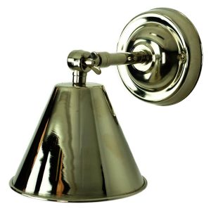 Map Room nautical style 1 lamp adjustable wall light in polished nickel
