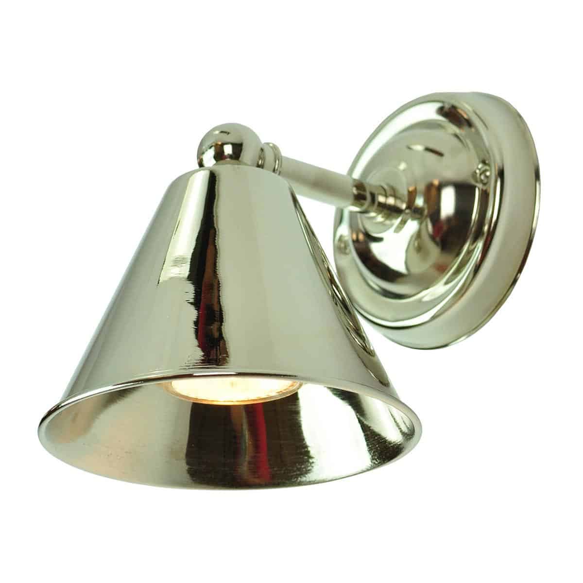 Map Room Nautical Style 1 Lamp Small Wall Light Polished Nickel