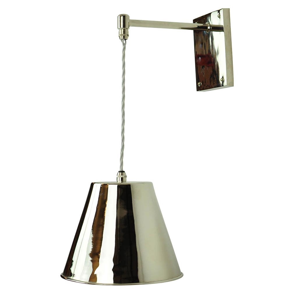 Map Room Nautical 1 Light Hanging Wall Light Polished Nickel