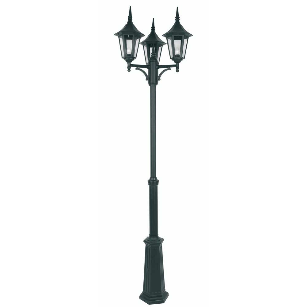 Cardinal Traditional Black 3 Head Garden Lamp Post