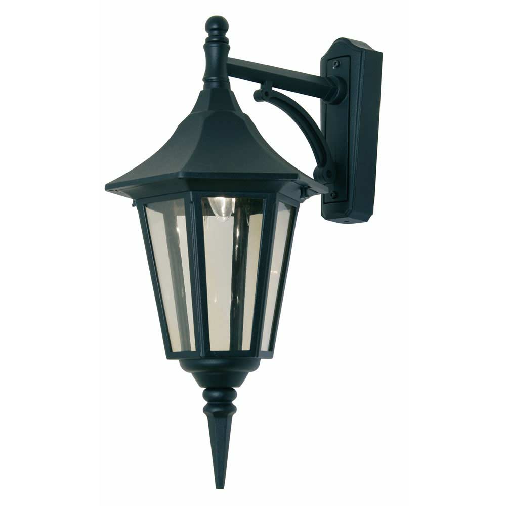 Cardinal Traditional Black Outdoor Downward Wall Lantern
