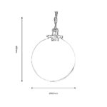 Otra Single Pendant Light Black / Gold Clear Glass Globe