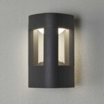 Michigan Modern LED Outdoor Wall Light Dark Grey