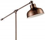 Macbeth Industrial Style Adjustable Floor Lamp In Copper Finish