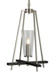 Danika Swing 1 Light Ceiling Pendant Satin Silver Black Detail