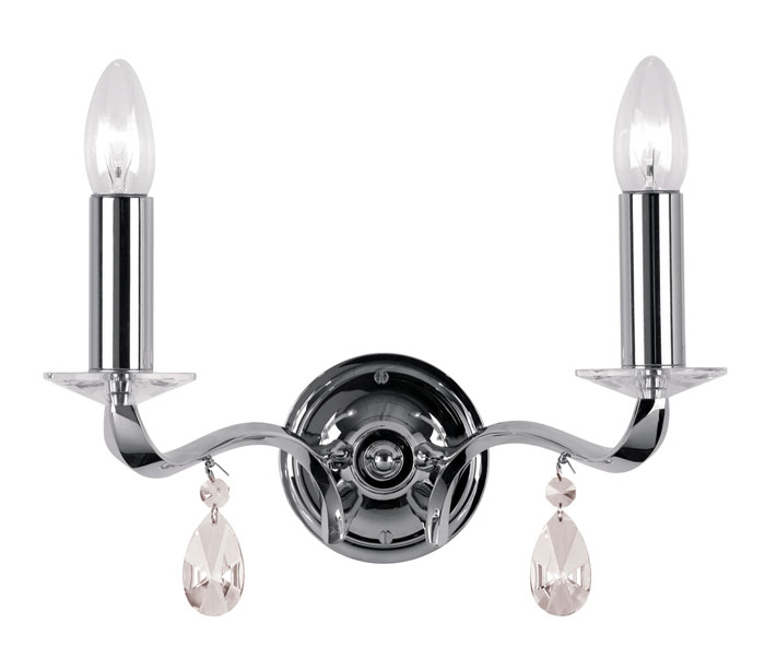 Cobra Stunning Modern Chrome 2 Light Wall Light