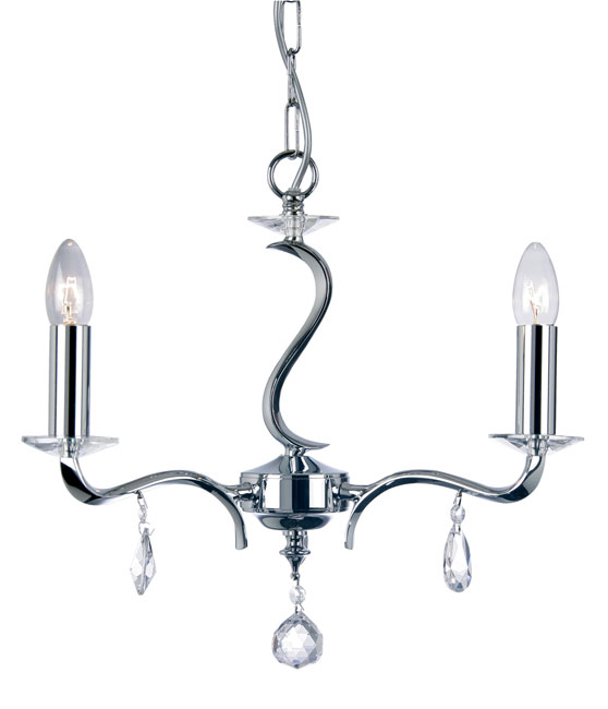 Cobra Stunning Modern Chrome 3 Light Chandelier