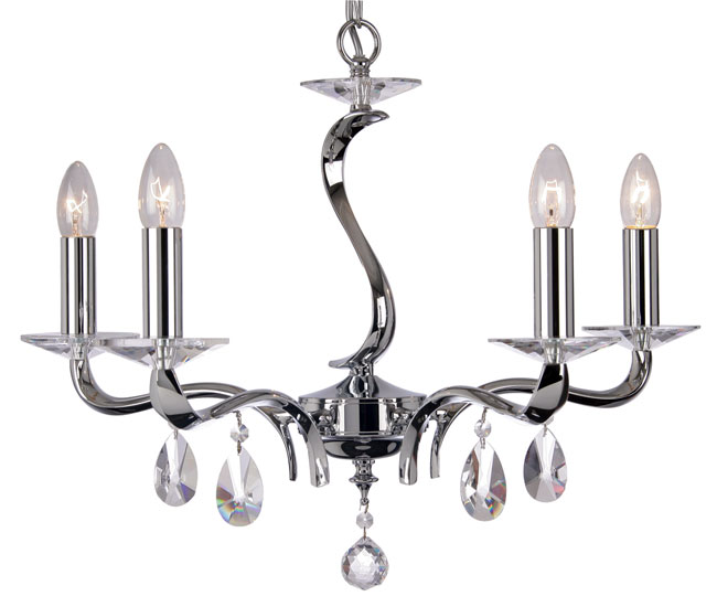 Cobra Stunning Modern Chrome 5 Light Chandelier