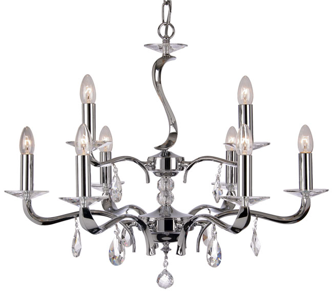 Cobra Stunning Modern Chrome 9 Light Chandelier