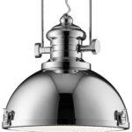 Louisiana Single Industrial Pendant Light Polished Chrome
