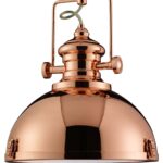 Louisiana Single Industrial Pendant Light Polished Copper