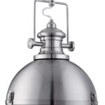 Louisiana Single Industrial Pendant Light Satin Silver