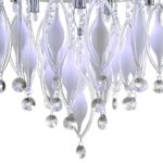 Spindle 6 Light Remote Control Flush Ceiling Light Chrome
