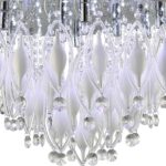 Spindle 9 Light Remote Control Flush Ceiling Light Chrome