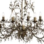 Almandite 12 Light Large Pendant Chandelier Brown & Gold