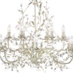 Almandite 12 Light Large Pendant Chandelier Cream & Gold