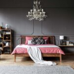 Almandite 8 Light Pendant Chandelier Cream & Gold