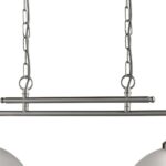 Bistro 2 Light Bar Pendant Satin Silver Acid Glass