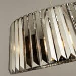 Tiara Modern 5 Light Smoked Crystal Chandelier Pendant Polished Chrome