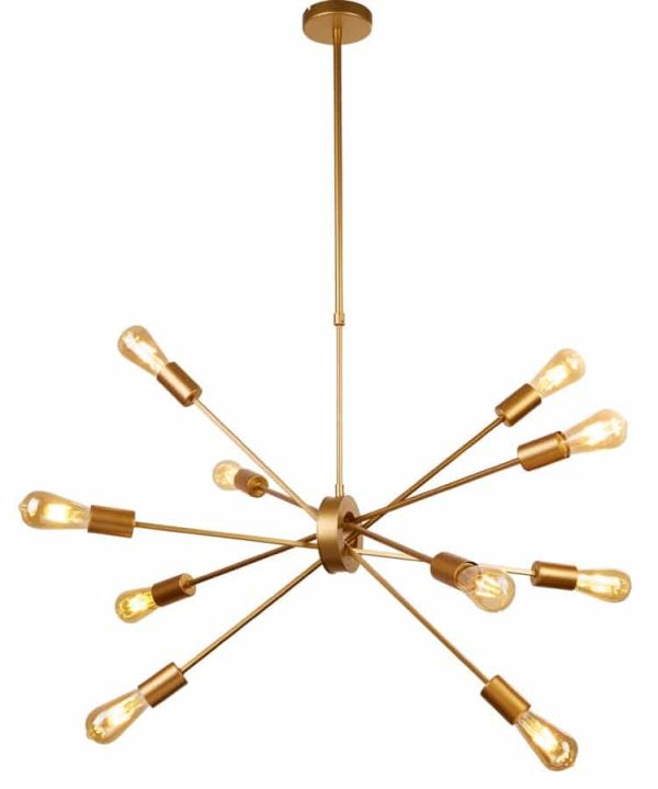 Alpha 10 light contemporary ceiling pendant