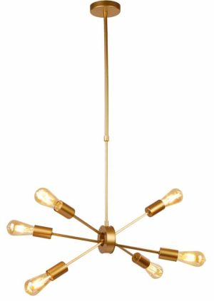 Alpha 6 light contemporary ceiling light pendant