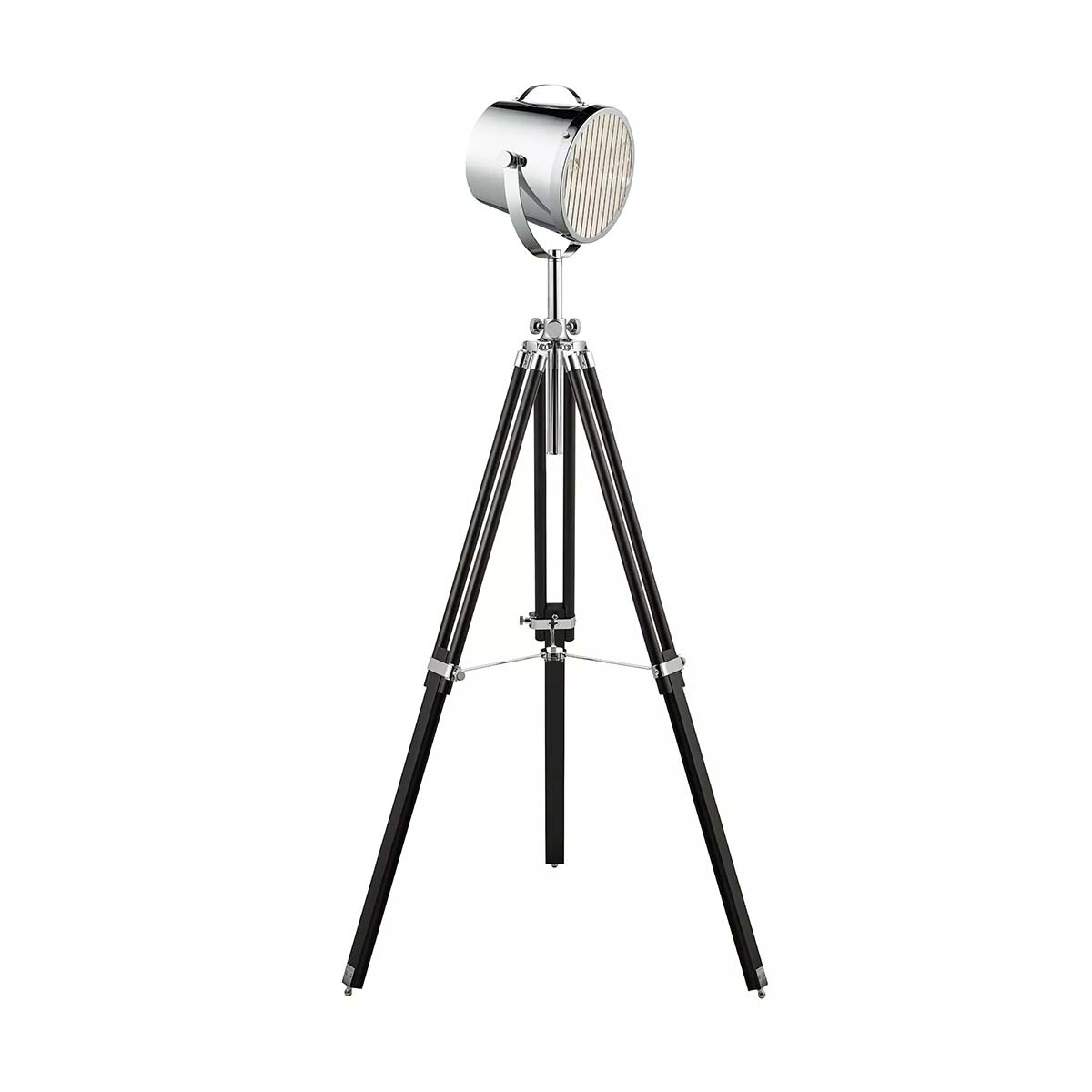 Modern Chrome And Black Stage Light Floor Lamp